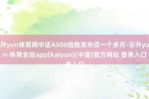 开yun体育网中证A500指数发布仅一个多月-云开yun·体育全站app(kaiyun)(中国)官方网站 登录入口