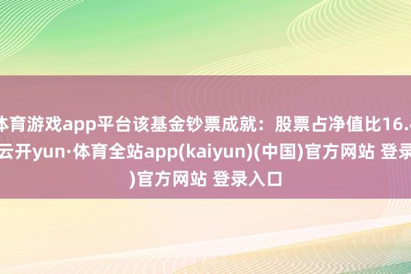 体育游戏app平台该基金钞票成就：股票占净值比16.47%-云开yun·体育全站app(kaiyun)(中国)官方网站 登录入口
